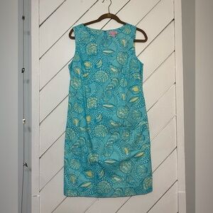 Lilly Pulitzer Blue and Yellow Mini Dress